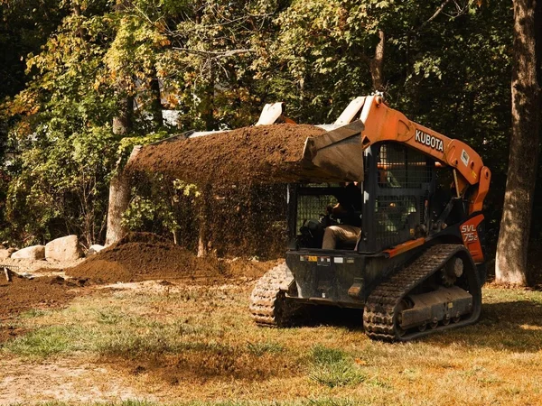 Heavy excavation equipment operated by MAC Excavation & Landscape in South Shore MA