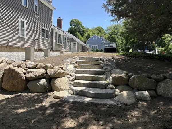 Expert rock and stonework landscaping by MAC Excavation & Landscape in South Shore MA