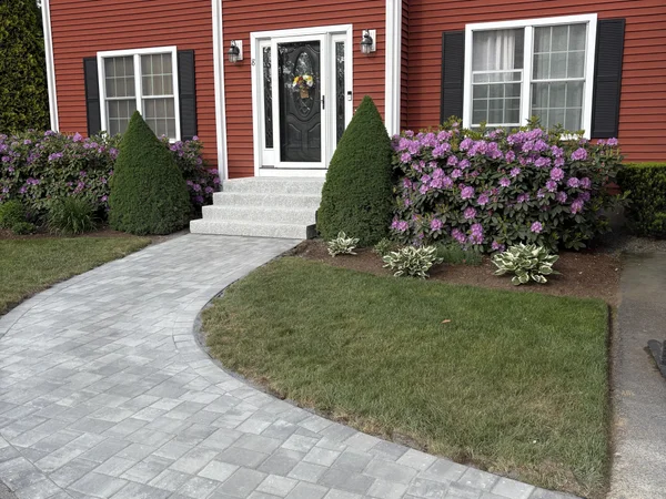 Custom walkway installation and construction by MAC Excavation & Landscape in South Shore MA
