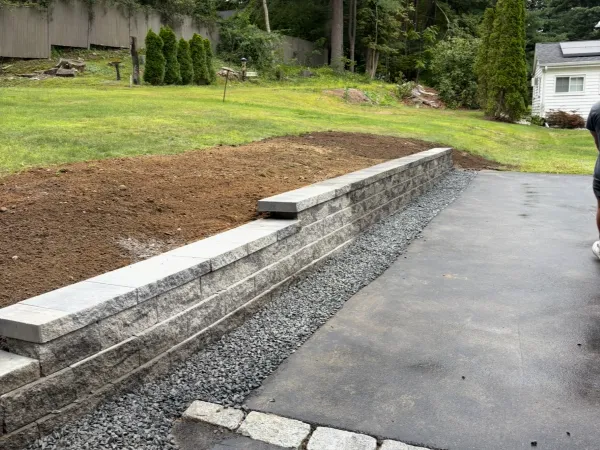 High-quality retaining wall design and build by MAC Excavation & Landscape in South Shore MA
